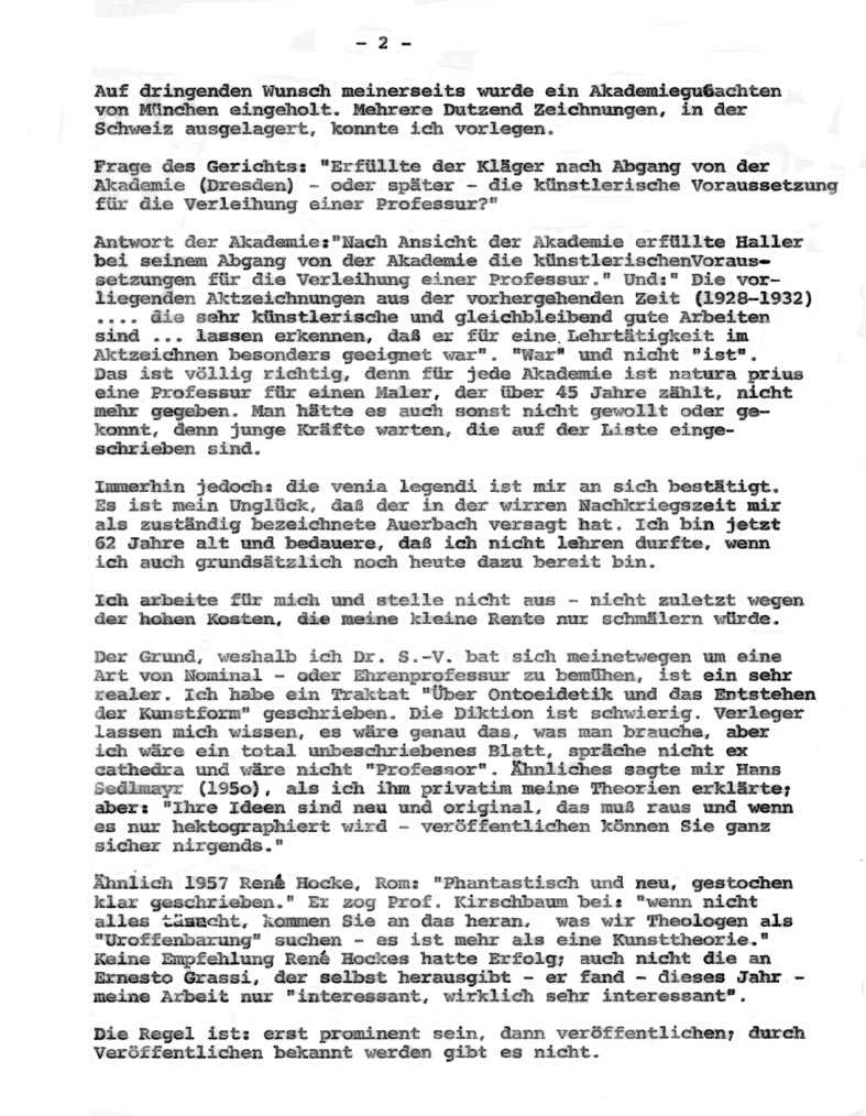 21. Oktober 1966 Brief Haller an Staatssekretär Lauerbach 2