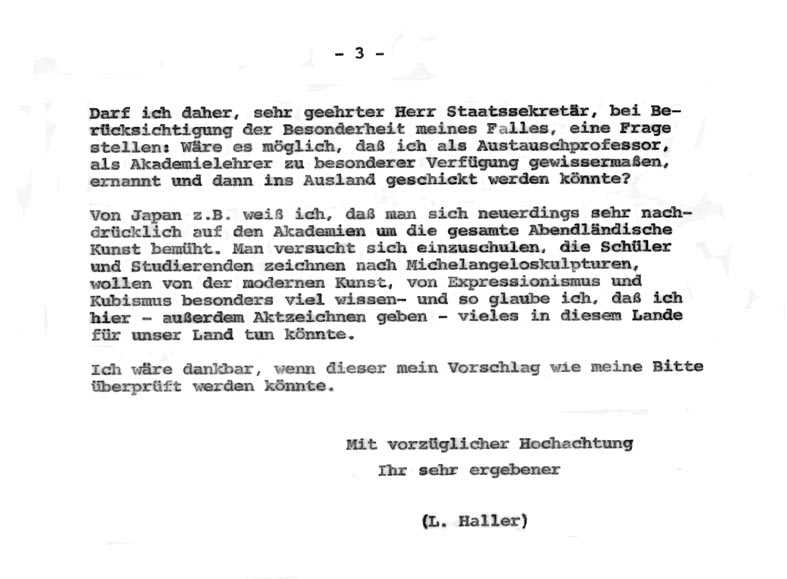 21. Oktober 1966 Brief Haller an Staatssekretär Lauerbach 3