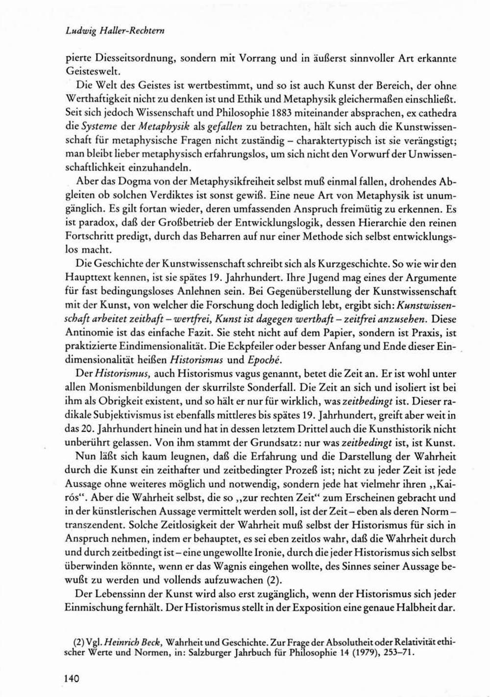 Haller zur Metaphysik, im Salzburger Jahrbuch 1980 02