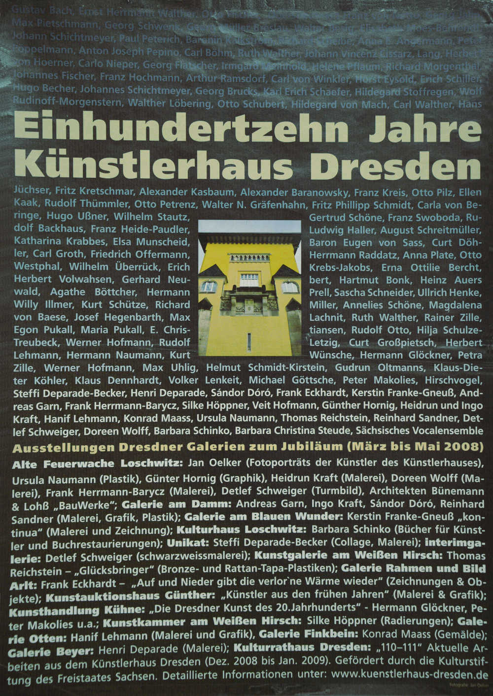 Einhundertzehn Jahre Künstlerhaus Dresden